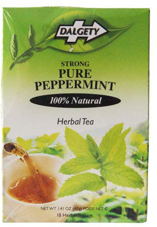 Dalgety Peppermint Herbal Tea - Perfect after-meal tea, Pack of 6 - Total: 120 Teabags. Medium Tea Strength. 100% Natural ingredients.Caffeine free. Real Caribbean Tea. Product of the UK