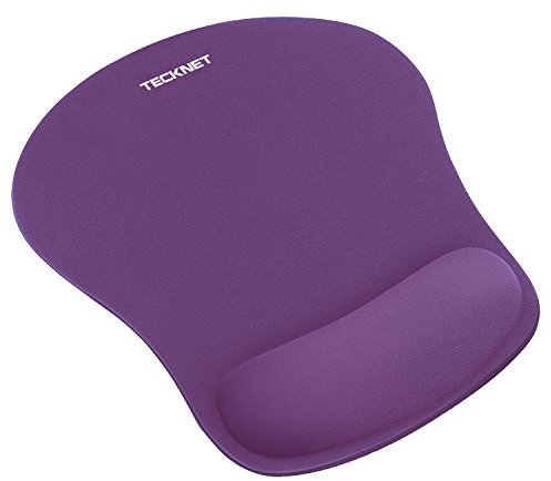 TECKNET Mauspad mit Gelkissen, Wasserdicht Mausmatte Ergonomisches Komfort Mousepad Office mit Handgelenkpolster Handauflage für Alle Maus Computer Laptop, Lila