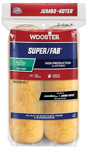 Wooster Brush RR309-6.5 Jumbo-Koter Super/Fab Roller Cover, Golden Yellow, 6 1/2