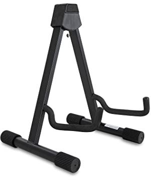 BSX 518102 A-Style Gitarrenständer (43 cm hoch, Breite verstellbar) für Akustikgitarre