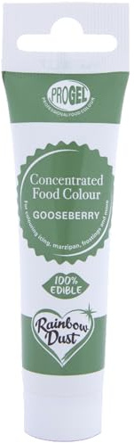 Rainbow Dust ProGel® Concentrated Food Colour, Gooseberry Colouring Gel For Baking and Cake Decorating, 25g Tube