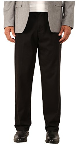 Dockers Men's Relaxed Fit Comfort Khaki Pants, Black Metal, 40W x 29L