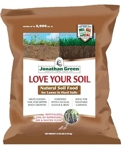 Jonathan Green Love Your Soil - Lawn Food for Hard Soil Lawn - 5,000 Sq Ft