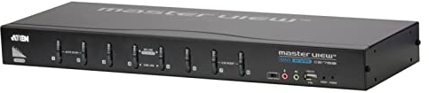 Aten CS1768 8-Port USB DVI KVM Switch, Schwarz