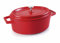 LACOR - 25927 - Cacerola Oval Aluminio Fundido 26x20 cms - Rojo