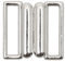 Bikiniverschluss Metall silber Steg 20mm