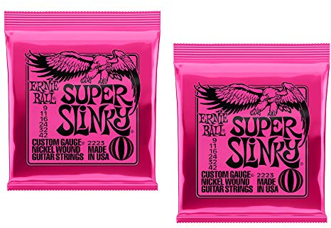 Ernie Ball Super Slinky cuerdas para guitarra eléctrica, Níquel Herida, Lot/2, p02223 ^ 2