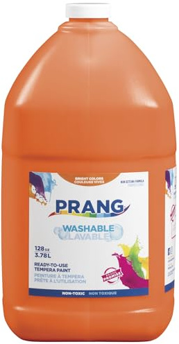 Prang Ready-to-Use Washable Tempera Paint, Gallon, Orange