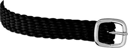 SPRENGER Cinghia per sperone, 45 cm, perlon, Nero/Argento, 45 cm, perlon