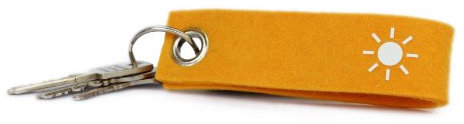 immi 1 St. Filz Schlüsselanhänger, Dicker Wollfilz Gelb/Sonne