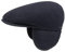 Stetson Kent Wool Ohrenklappen Flatcap Herren - Made in EU - Schiebermütze mit Ohrenklappen - Flat Cap mit Kaschmir - Ohrenmütze Herbst/Winter - Schirmmütze blau M (56-57 cm)