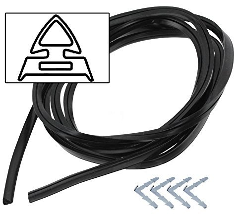 SPARES2GO Rubber Door Seal With Barbed Clips For CDA Fits Belling Fits Stoves Oven Cookers