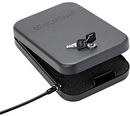 SnapSafe Portable Lock Box for Guns and Valuables – Includes Lock Box, 2 Keys and Patented Security Cable – An Ideal Car Gun Safe – XXL, Black, 11.5 x 8.5 x 2.5 Inches