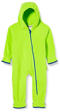 Playshoes Fleece-Overall Unisex Kinder Jumpsuit, grün, 74