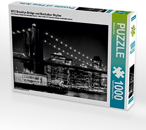 CALVENDO Puzzle NYC Brooklyn Bridge und Manhattan Skyline 1000 Teile Puzzle quer | 1000 Teile Lege-Größe 64 x 48 cm Foto-Puzzle für glückliche Stunden