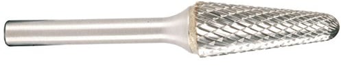 Projahn Hartmetallfräser, Form L Rundkegel 14 Grad, konisch d1 6,0 mm, Schaftdurchmesser 6,0 mm Kreuzverzahnung 701266060
