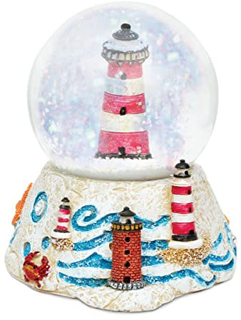 Schneekugel aus Stein, Leuchtturm