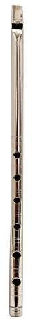 Traditionnelle indienne Handcrafted Métal Argent Bansuri Flûte Instrument de musique