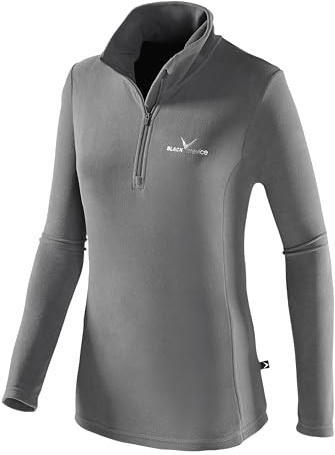 BLACK CREVICE Damen Fleece-Skirolli I Ski-Pullover für Damen in verschiedenen Farben & Größen I Damen-Funktionsshirt I Damen Skirolli mit Reißverschluss I Midlayer aus 100% Microfleece