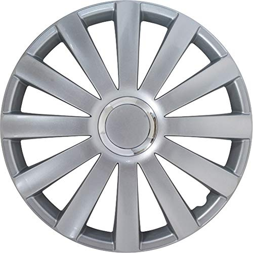 AutoStyle 4er Set Radzierblenden Spyder 16-Zoll Silber + Chrom Ringe