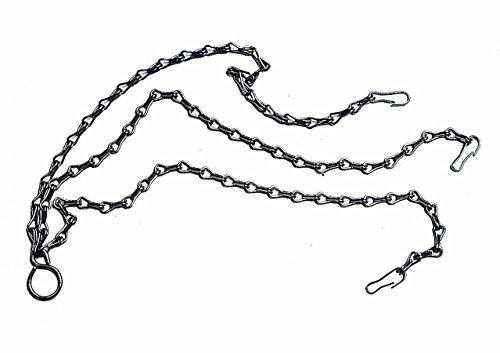 Tildenet 400mm/ 16-inch 3-Leg Hanging Basket Chain, Silver
