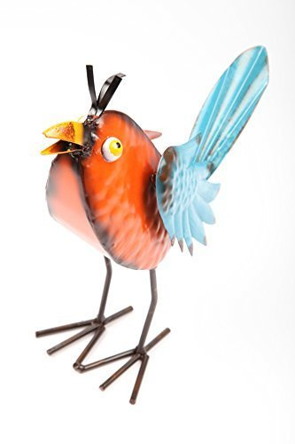 point-garden Gartenfigur aus Metall Dekofigur Vogel