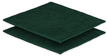 EXKLUSIV HEIMTEXTIL 2X Seiftuch 30 x30 cm Dunkelgrün 500 g