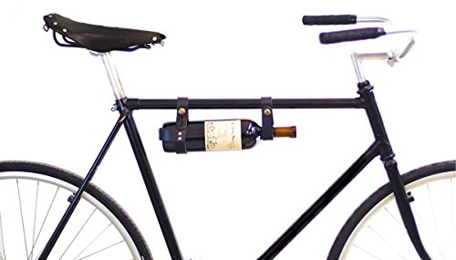 Oopsmark Fahrrad Weinflaschenhalter und Flaschenhalter - Perfekt zum Mitbringen von Wein (Schwarz)