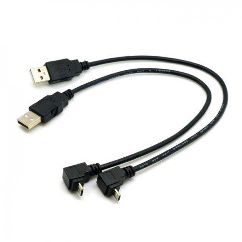 Cablecc 2PCS USB 2.0 maschio a micro USB Up & Down ad angolo di 90 gradi cavo 30 cm per telefono cellulare tablet Cablecc