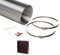 NaplesUK Universal 150mm Cooker Hood Ducting Kit Semi Rigid Aluminium 152mm Internal Diameter Hose Length 1.5 Metre With Brown Louvred Grille