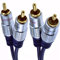Puro OFC HQ 2 x RCA Fono Clavijas a Clavijas Estéreo Audio Cable Oro 20 m [20 metros/20m]