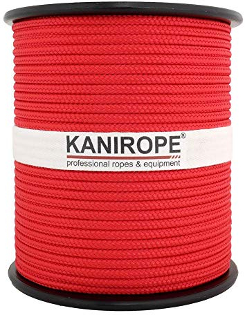 Kanirope® PP Seil Polypropylenseil MULTIBRAID 3mm 100m Farbe Rot (0114) 16x geflochten