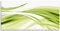 ARTland Wanddeko Glasbilder Wandbild Glas Bild einteilig 60x30 cm Querformat Moderne Kunst Abstrakt Modern Rauch Welle Grün T1EU