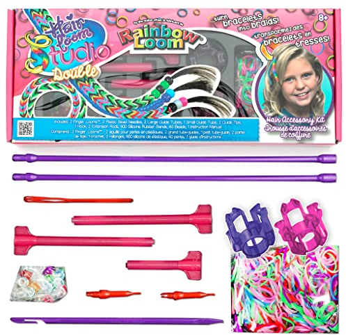 Rainbow Loom R0054 EA Hair Loom Studio-Double, Rose, Doppelbett