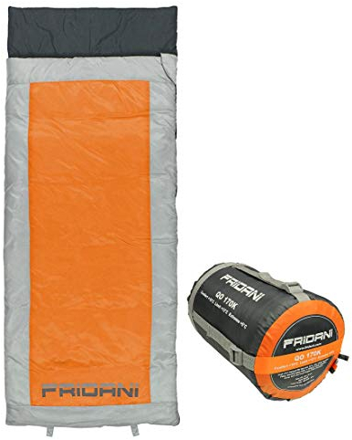 Fridani Kinderschlafsack QO 170 x 70cm Deckenschlafsack +6 °C Orange warm wasserabweisend waschbar