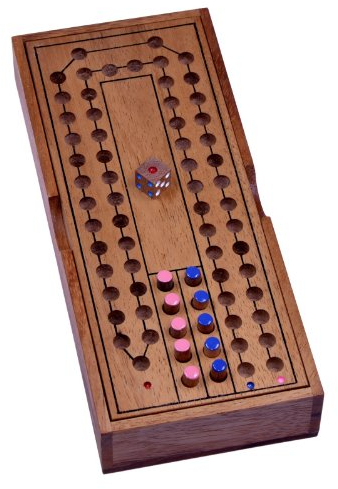LOGOPLAY Pferderennen - Horse Race - Würfelspiel - Brettspiel aus Holz