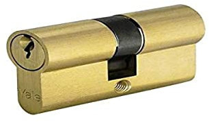 Yale cilindro europeo di sicurezza per serratura serie 210 Y210KD2731D1000, ottone, lungh. 27/31 mm, 3 chiavi, duplica chiave protetta, pronto da installare.