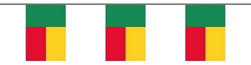 Fahnenkette Benin 6 m Fahne Flagge Flaggenkette