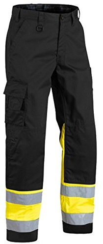 Blaklader 15641811 Hose mit hoher Sichtbarkeit, Schwarz/Gelb, grootte C62