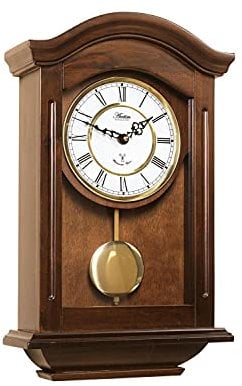 Acctim Thorncroft Radio Controlled Large Dark Wooden Westminster Chiming regulator Quartz Wall Clock with pendulum