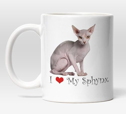 I Love My Sphynx Cat - Animal Lovers Design - Great Gift Idea - Tea/Coffee Mug/Cup