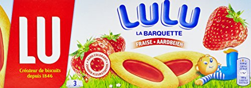 LU Barquettes Fraise le Paquet 120 g - Lot de 5