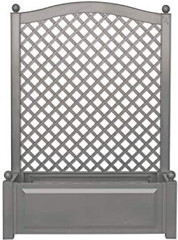 KHW Pfanzkasten mit Spalier 100 cm, grau, 100x43x140 cm, 37002