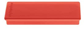 magnetoplan Premium Discofix Rechteckmagnete | 10 Stück, Rot | Farbige Magnete für Magnettafeln, Kühlschrank | Whiteboard Magnete | Leicht abnehmbar | BxH 55x22mm | Haftkraft: 1,3 kg