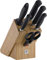 ZWILLING Pure Messerblock, 7-tlg., Bambusblock, Messer, Wetzstab und Schere, aus rostfreiem Spezialstahl/Kunststoffgriff