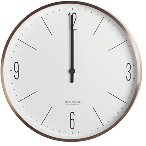 House Doctor Wanduhr, Clock Couture, Weiß/Gold, Lt0200, 30 x 30 cm