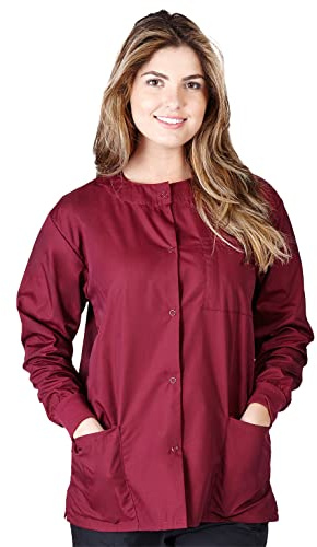 Natural Uniforms Men's Warm Up Jacket Medium Burgundy