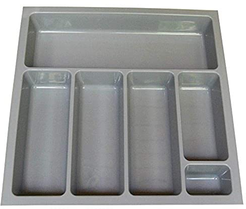 Heavy Duty Cutlery Tray to Fit Most 50cm / 500mm Drawers. Heavy Duty Grey Plastic 420mm Wide x 422mm Deep x 57mm High GT1/500