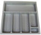Heavy Duty Cutlery Tray to Fit Most 50cm / 500mm Drawers. Heavy Duty Grey Plastic 420mm Wide x 422mm Deep x 57mm High GT1/500