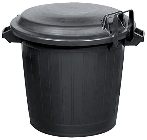 ALUMINIUM ET PLASTIQ Poubelle immeuble 75l +Couvercle Crochet Noir